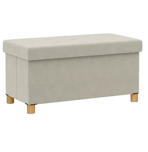 Homcom pouf folding velvet - homcom,